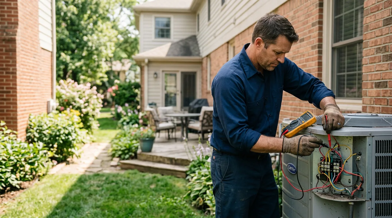 HVAC technician working near Sykesville, PA